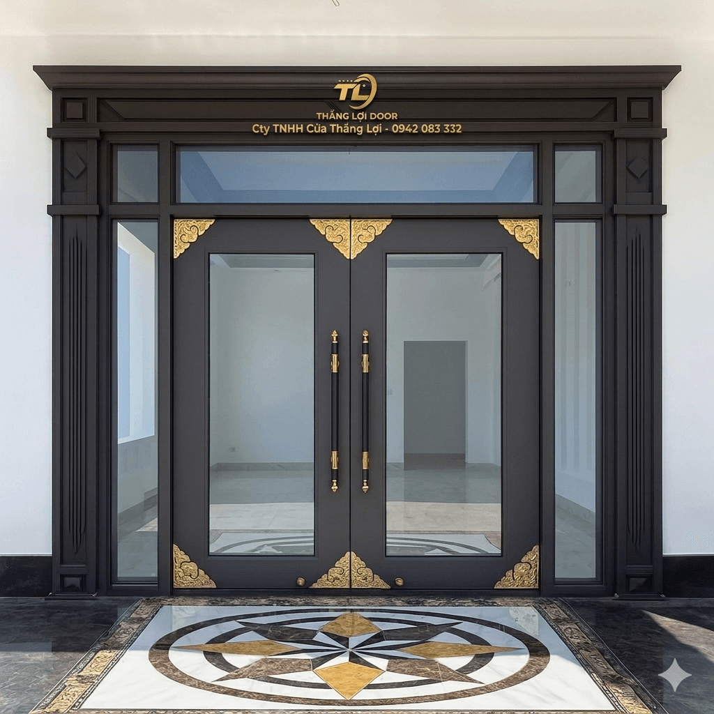 cửa nhôm hệ thủy lực mặt tiền nhà phố tại Kiên Giang