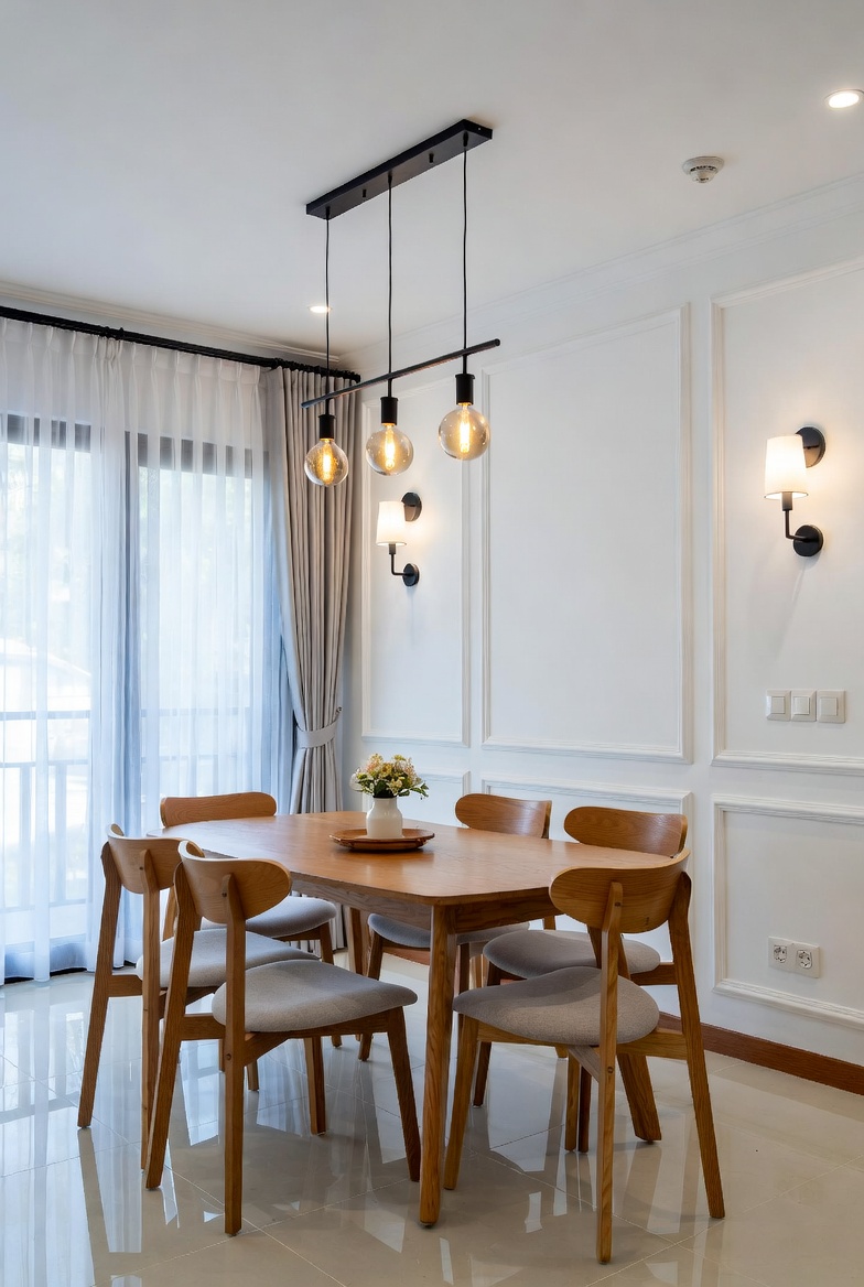 Phòng ăn phong cách hiện đại sang trọng