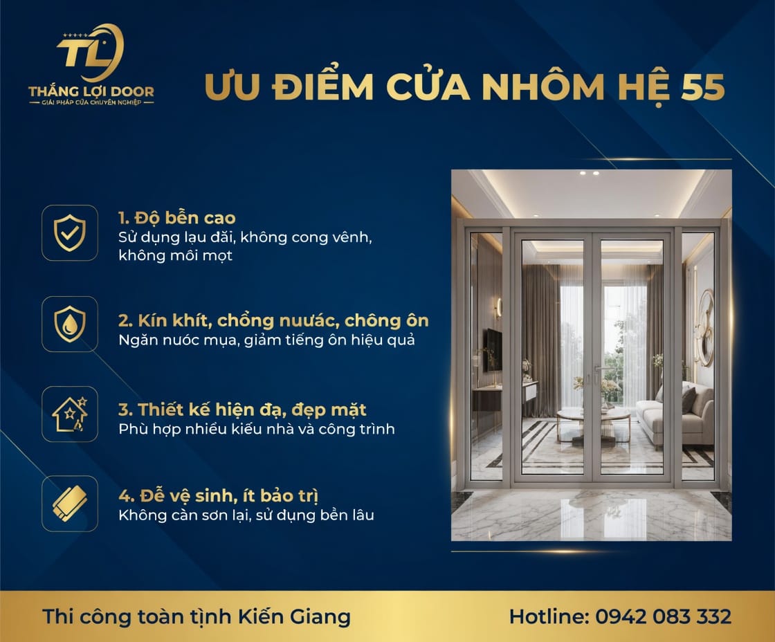 Ưu điểm nổi bật của hệ cửa nhôm kính hiện đại
