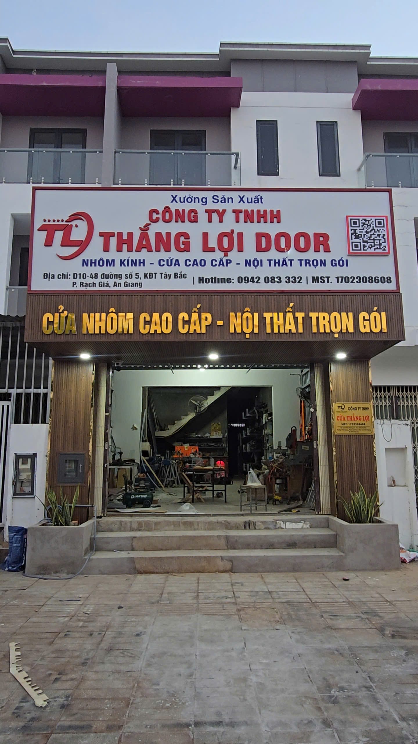 thi công mái hiên nhôm tại Kiên Giang